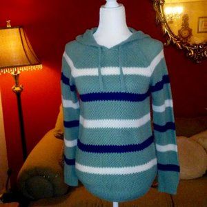 Cloud Chaser Striped Hooded Sweater